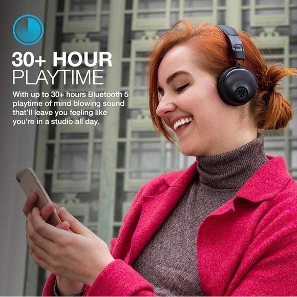 JLAB Studio Wireless On-Ear Headphones,30+ Hour Blutooth 5 Playtime,Track/Volume - Picture 4 of 8